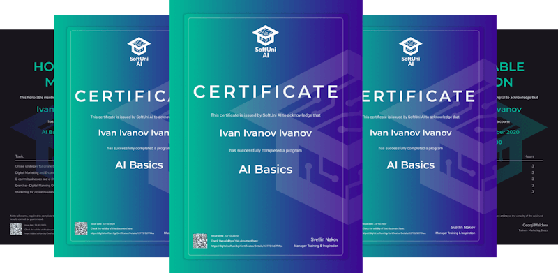 Certificates